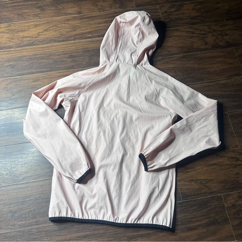 Tretorn Mist Pink Full Zip Hoodie Rain Jacket Size S